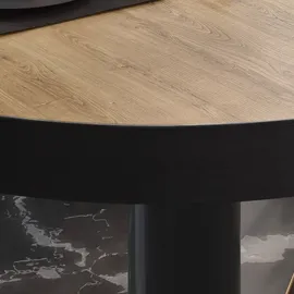 GGM Möbel Bistro Loungetisch Ø 70 x 41 cm Eiche/Schwarz