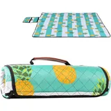 Sekey 170 x 140cm wasserdichte Picknickdecke | waschbare Picknickmatte mit tragbarem Griff | Campingdecke Stranddecke für Outdoor