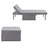 Atlantic Home Collection Hocker Finn Polyester 80 x 43 x 70 cm Grau