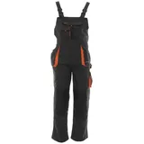 yeset Arbeitshose Latzhose Classic Arbeitskleidung dunkelgrau / rot 62 Knietaschen rot 62