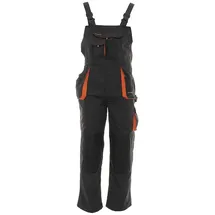yeset Arbeitshose Latzhose Classic Arbeitskleidung dunkelgrau / rot 62 Knietaschen rot 62