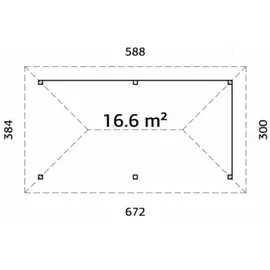 Palmako Bianca 5,88 x 3,19 m Transparent