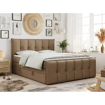 MKS Meble Boxspringbett 200 x 200 cm H3 Braun