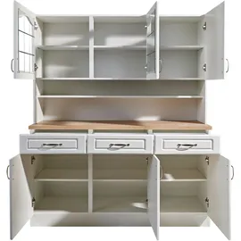 WIHO KÜCHEN Küchenbuffet Linz 150 x 50 x 180 cm Weiß