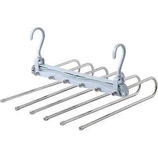 Shalwinn Hosenbügel (6 in 1), Magische Faltbare Hosen Rock Kleiderbügel,Schrank-Organizer Kleiderbügel ,rutschfeste Kleiderbügel, Kleiderschrank-Organizer, Platzsparer