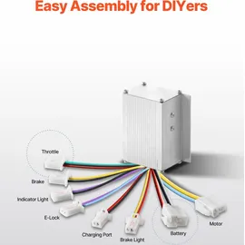 Vevor 250 W Elektrischer Gleichstrommotor-Bausatz, Leistungsstarker Elektromotor – 24 V 2700 U/min Bürstenmotor mit verbessertem Drehzahlregler, Gasgriff-Bausatz für Go Karts E-Bike Motorrad Roller