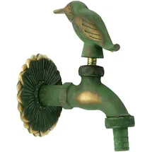 stabilo-sanitär Nostalgie Auslaufventil 1/2 Zoll patiniertes Messing grün