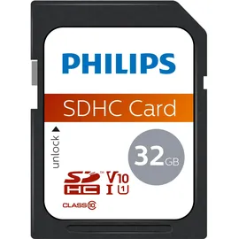 Philips SDHC Card 32GB Class 10 UHS-I U1 FM32SD45B Mehrfarbig