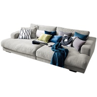 KAWOLA Big Sofa Madeline Stoff silber