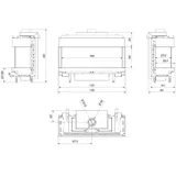 Kratki LEO 100 Gaskamin 9 kW schwarz