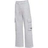 hummel Verstellbare Taille Hose hmlJR Loose Wide Leg Cargo Jogginghose Kinder 2010 - light grey melange 104