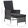 vidaXL Garten-Lounge-Set 3-tlg. grau