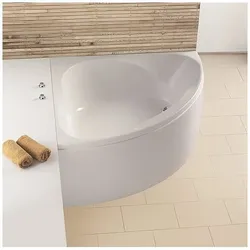 Hoesch Spectra Eck-Badewanne 140 x 140 cm mit 4 LED Scheinwerfern 3653.010+690914, Badewannen, weiß