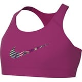 Nike Mädchen Sport-BH G Nk Swsh Rev Bra Sport AOP, Fireberry/White, XS