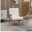 Homcom Relaxsessel Samtoptik 74 x 82 x 68 cm Creme mit Relax-Funktion
