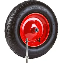 Grafner Schubkarrenrad 4.80/4.00-8 PU Luftbereifung Metallfelge mit Achse Schubkarrenreifen