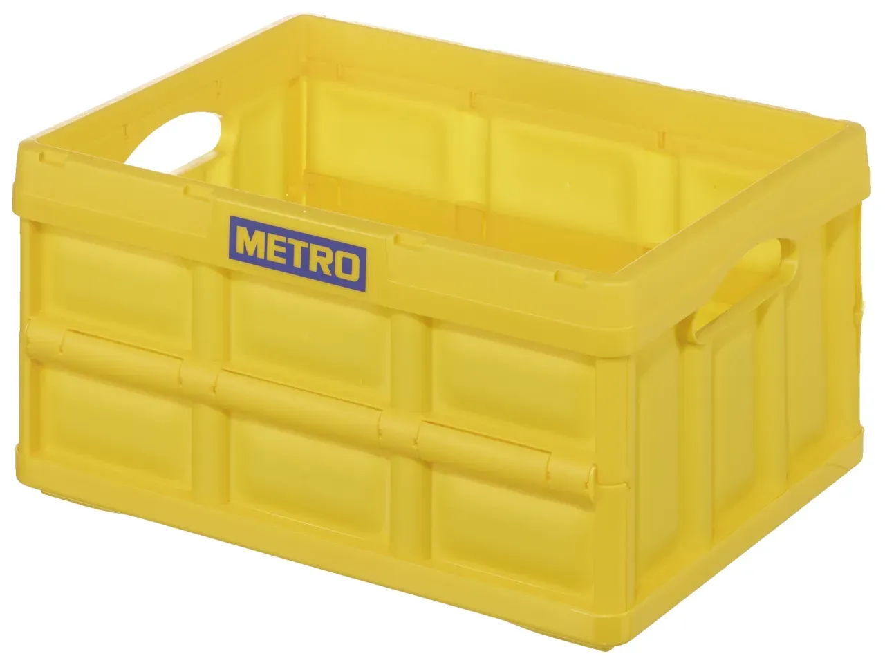 METRO Professional Transport Klappbox, Polypropylen, 47.5 x 35.2 x 23.5 cm, 32 L, 30 kg, gelb