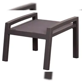 Mr. Deko Fußhocker Sevilla - uni anthrazit - Aluminiumgestell