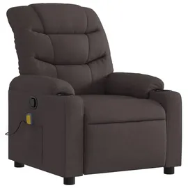 vidaXL Massagesessel Dunkelbraun Polyester 147 x 80,5 x 0 cm Braun mit Fernbedienung