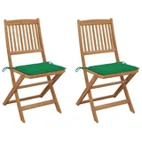 vidaXL Gartenstuhl 57 x 57 x 91 cm grün 2 St.