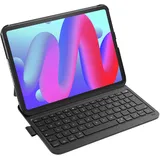 Inateck iPad 10 Generation Hülle mit Tastatur, für iPad 11 Gen. A16 2025 11 Zoll, Air 11 Zoll M3/M2 (2025/2024),Air 5/4, Pro 11 4/3/2/1,QWERTZ,Ultraleichte Tastatur mit Stifthalter,AirTap BK2007