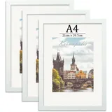 luxuskollektion Bilderrahmen A4 LuxusKollektion weiß 21x29,7 cm 3er Set