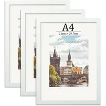 luxuskollektion Bilderrahmen A4 LuxusKollektion weiß 21x29,7 cm 3er Set