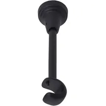 MDEKOR Deckenträger 1-läufig Schwarz Matt Deckenhalter mit Metallmontageplatte für Gardinenstange 19 mm Abstand kürzbar