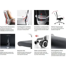SIHOO Moderner ergonomischer Bürostuhl Schwarz