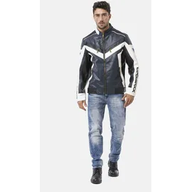 Cipo & Baxx Bikerjacke CM230 in NAVY-WHITE | Gr.: XXL