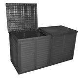 Auflagenbox XXL Kissenbox 750 Liter Gartenkissen 155x66x80cm Gartenbox anthrazit