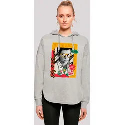 Kapuzenpullover F4NT4STIC "Sex Education Otis Hung Over Collage", Damen, Gr. L, grau, Obermaterial: 100% Baumwolle, casual, oversize, Langarm, Pullover, Premium Qualität