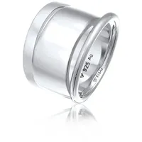 Elli Ring-Set Bandring Breit Schmal Rund 3er Set 925 Silber, Ring Set silberfarben 52