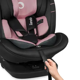 lionelo Bastiaan i-Size Kindersitz ab Geburt 0-36 kg Isofix Top Tether 360 Grad drehbar Rückwärts Vorwärts Seitenschutz 5-Punkt-Sicherheitsgurte Dri-Seat (Rosa Rose)