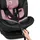 lionelo Bastiaan i-Size Kindersitz ab Geburt 0-36 kg Isofix Top Tether 360 Grad drehbar Rückwärts Vorwärts Seitenschutz 5-Punkt-Sicherheitsgurte Dri-Seat (Rosa Rose)
