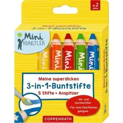 COPPENRATH 95627 Meine superdicken 3-in-1-Buntstifte - Mini-Künstler