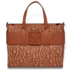 Armani Exchange für Damen. 9426893F742F2012 Braune Canva-Tasche (OSFA), Lässig, Baumwolle