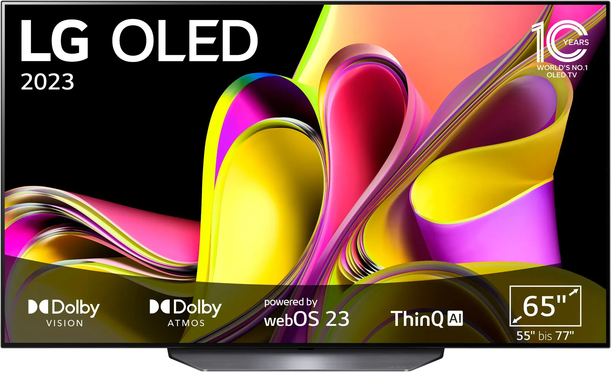 F (A bis G) LG OLED-Fernseher "OLED65B36LA" Fernseher bis zu 120 Hz, α7 Gen6 4K AI-Prozessor, Single Triple Tuner schwarz LED Fernseher