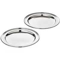 Edzard 2er Set Untersetzer Faden (ø 13 cm), schwerversilbert,