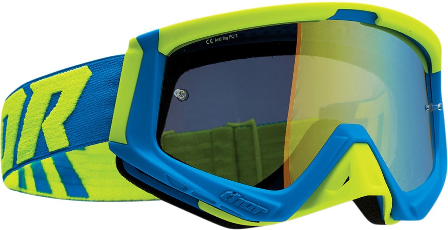 Thor Sniper, lunettes miroirs - Bleu/Vert Néon Vert Réfléchissant