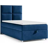 4mybaby GmbH Best for Home Boxspringbett mit Bettkasten 100x200 Bonellfederkern, inkl. Topper – Blau | Blau