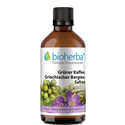 Grüner Kaffee Griechischer Bergtee Safran Tropfen Tinktur 100 ml