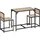 Tectake tectake® Sitzgruppe, 3-teilig, Industrial Style, mit höhenverstellbaren Kunststofffüßen
