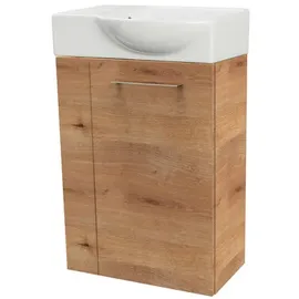 Fackelmann Waschbeckenunterschrank 44 x 60 x 24,3 cm Braun