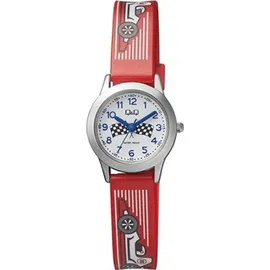 Citizen QC29J334Y 34 mm Kunststoffgehäuse Grau Kunststoffarmband Rot