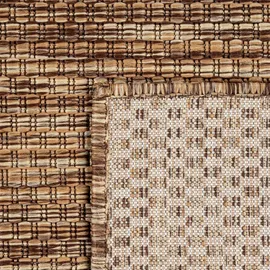 KADIMA DESIGN FLACHWEBTEPPICH, einfarbig, aus Polypropylen, Braun-Beige 200 x 280 cm
