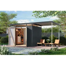 Karibu Gerätehaus Titanium 3 SET 4,97 x 2,09 m Grau