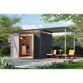 Karibu Gerätehaus Titanium 3 SET 4,97 x 2,09 m Grau