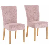 Home affaire Esszimmerstuhl Queen Polsterstuhl BESTSELLER (Set, 6 St), verschiedene Bezüge, Gestell Massivholz rosa