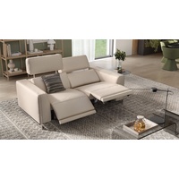 Leder Sofa AMELIA Couch Relaxsofa Relaxcouch - Beige